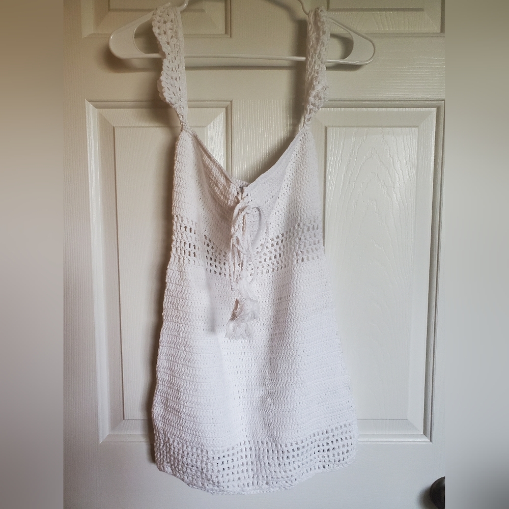 White Crochet top